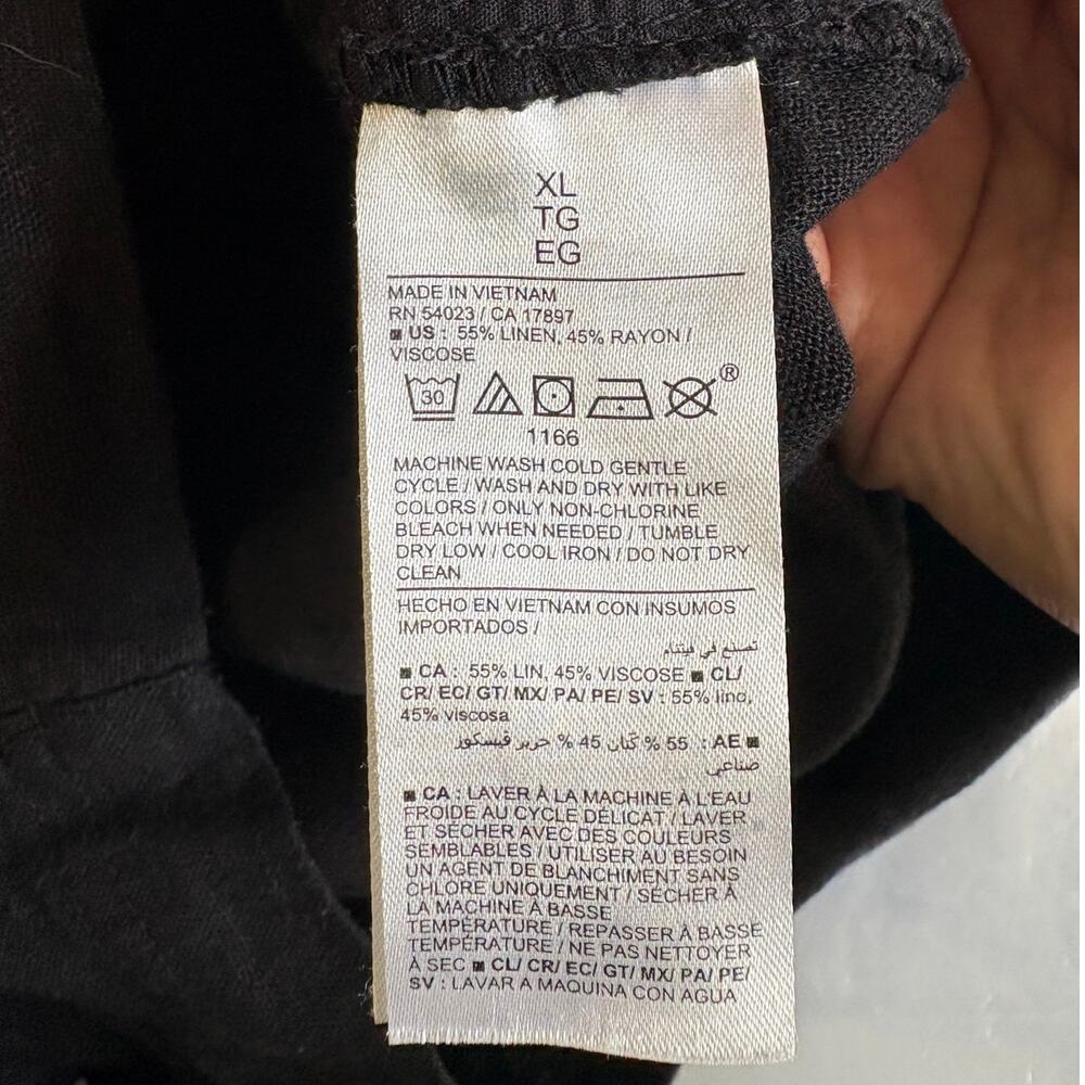 Old Navy XL Comfort Waist Black Linen Blend Shorts - Picture 5 of 5
